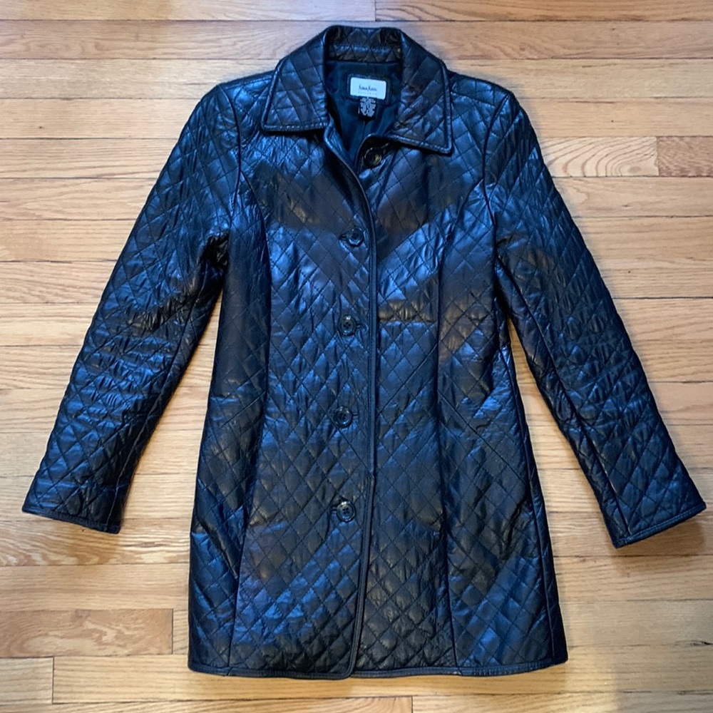 Neiman Marcus Leather Coat